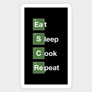 Eat Sleep Cook Repeat Sticker